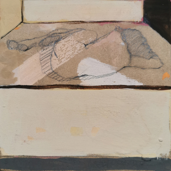 Nu - 13x13 - tempera